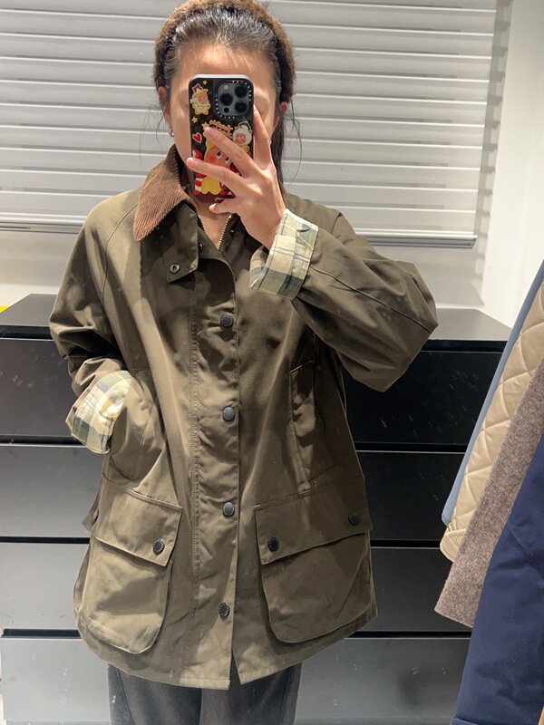 Spring New Style Barn-Style Corduroy Splicing Water-Repellent Windproof Wax-Free Jacket Windbreaker Outdoor Jacket Couple