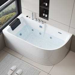 Acrylic For Home Hotel Small Apartment Deepened and Widened Space Fan-Shaped Seamless Integrated Constant Temperature Surfing Massage Bathtub