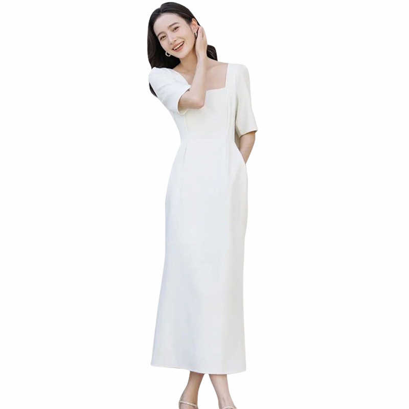 Retro white wedding dress, french style, suitable for teen Retro white wedding dress, french style, suitable for teen