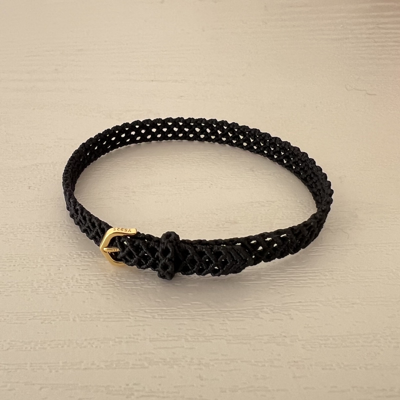 6mm Wide Black Wax Cord Hollow Finished Narrow Thin Bracelet Adjustable Length S925 Silver Clasp Handmade Bracelet 6mm Wide Black Wax Cord Hollow Finished Narrow Thin Bracelet Adjustable Length S925 Silver Clasp Handmade Bracelet