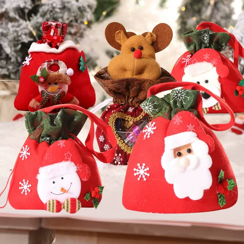 Apple, рождественская льняная сумка, защитный амулет для пожилых людей, детская сумка, упаковка, подарок на день рождения