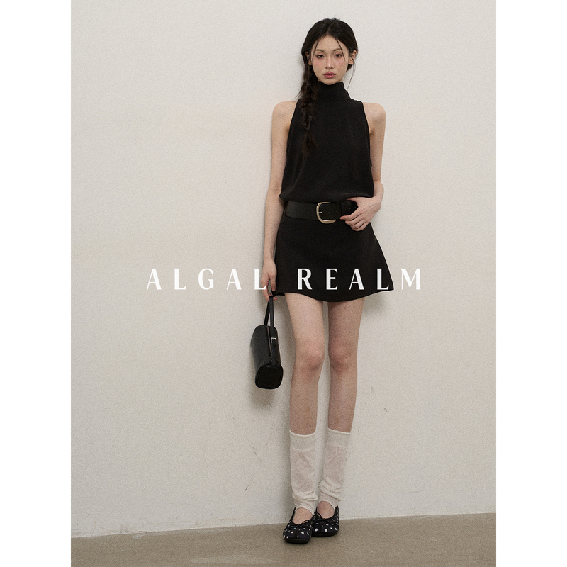 【Algal Realm Snow Algae Collection】High-End Halter Neck Sleeveless Vest and High-Waisted Skirt Two-Piece Set 【Algal Realm Snow Algae Collection】High-End Halter Neck Sleeveless Vest and High-Waisted Skirt Two-Piece Set