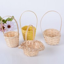 Hand Basket Pen Holder Childrens Section Small Objects Vegetable Basket Handiwork Bamboo Basket Dried Fruit Fans Your Type Art Accessories Photo