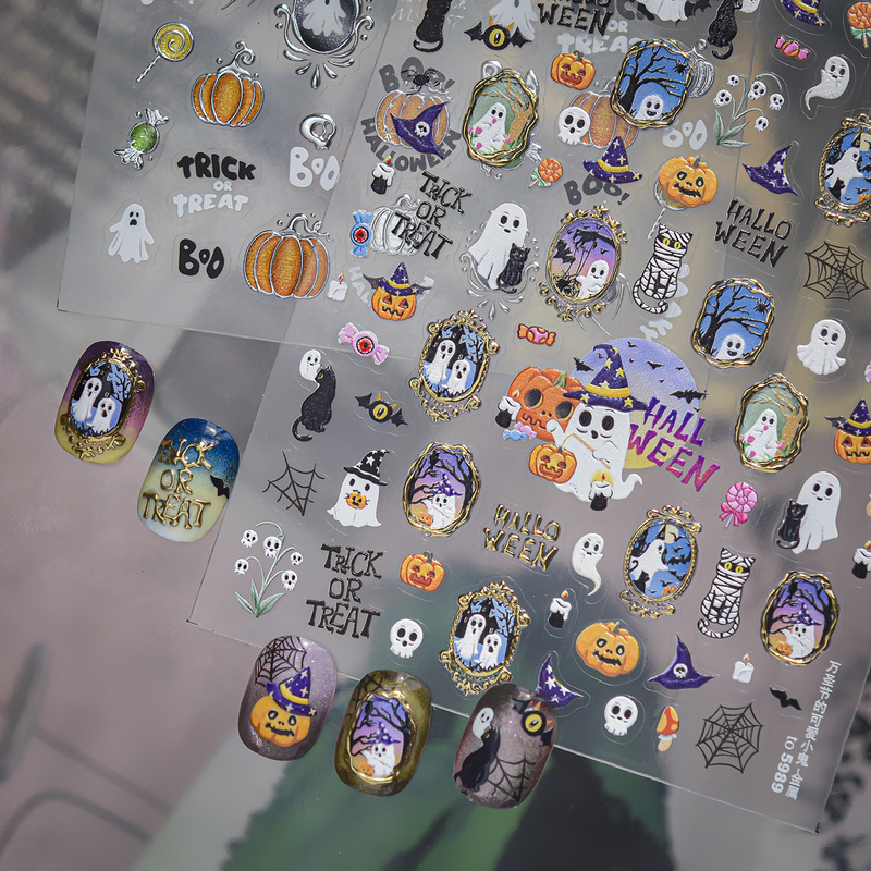 Tomoni Metal Nail Stickers Do Not Miss the Collaboration Edition New Halloween Cute Ghost Nail Stickers Decorations Tomoni Metal Nail Stickers Do Not Miss the Collaboration Edition New Halloween Cute Ghost Nail Stickers Decorations