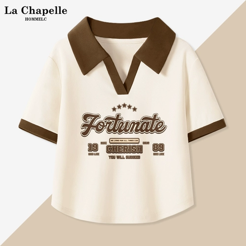 Футболка polo, летняя футболка с коротким рукавом, подходит для подростков, V-образный вырез