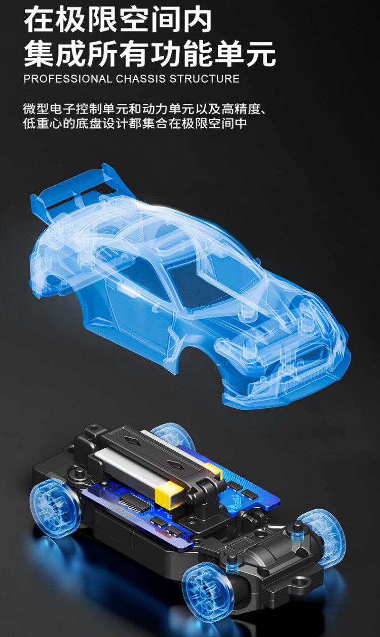 宏星RC漂移车合金四驱陀螺仪911遥控蚊车赛车模型全比例电动GTR遥控车详情13