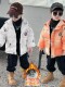 Camel Official Website Boys' Light-Up Space down Jacket Winter Children's Thickened Warm Cotton Coat for Young Children White Duck down Treasure
