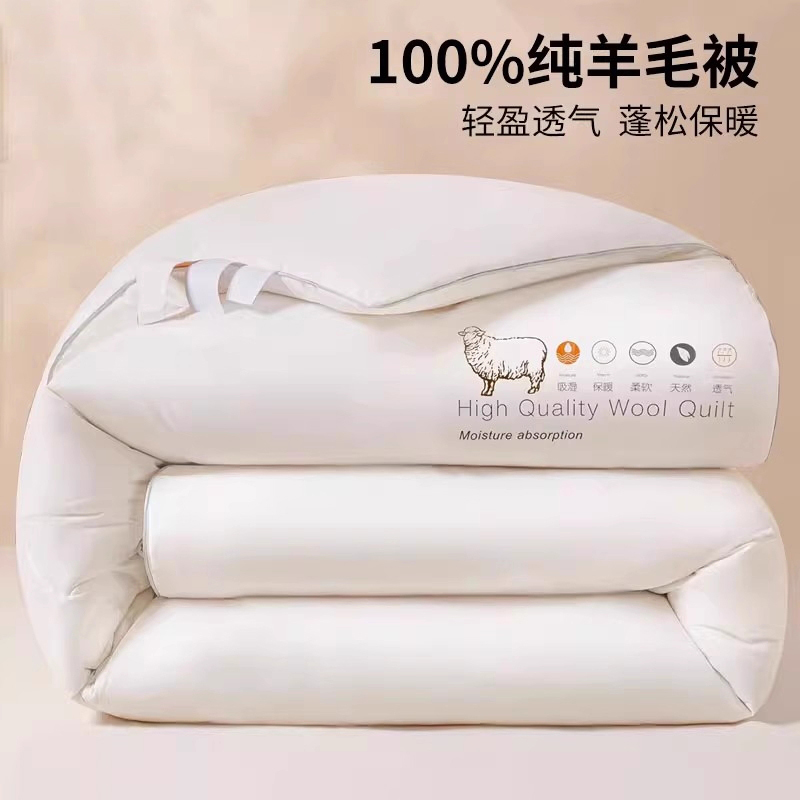 Wool Quilt Core 100% Pure Wool Winter Quilt Cashmere Quilt Thickened Warm Dormitory Single Cotton Quilt Spring and Autumn Quilt Wool Quilt Core 100% Pure Wool Winter Quilt Cashmere Quilt Thickened Warm Dormitory Single Cotton Quilt Spring and Autumn Quilt