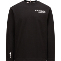 Moncler Mens Logo Cotton Round Neck Long Sleeve T-Shirt