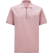 (Interest-free for 12 issues) Moncler Mens Cotton Zip Short-Sleeve Polo Shirt