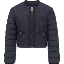 (Interest-free for 6 issues) Moncler Nubia Girls Round Neck Denim Down Jacket Jacket