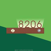 Hotel electronic door number hotel luminous room without number plate rust steel custom door finger sign guest room sign electric doorbell)