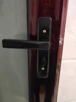 Bathroom lock bathroom aluminum alloy single tongue lock with key household universal 125 hole indoor silent door handle