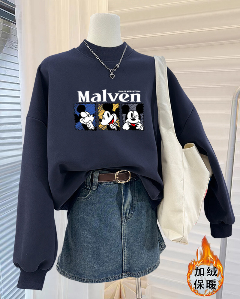 Pregnant woman's new half-height collar hooded jacket Loose Casual Fashion Jacket Inner Hitch Blouse Surgnet Suede Thickened Winter-Taobao