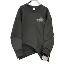2022 New Maternity Autumn and Winter Sweaters Pure Cotton Korean Style Loose Casual Versatile Tops Mid-Length Plus Velvet Thickening