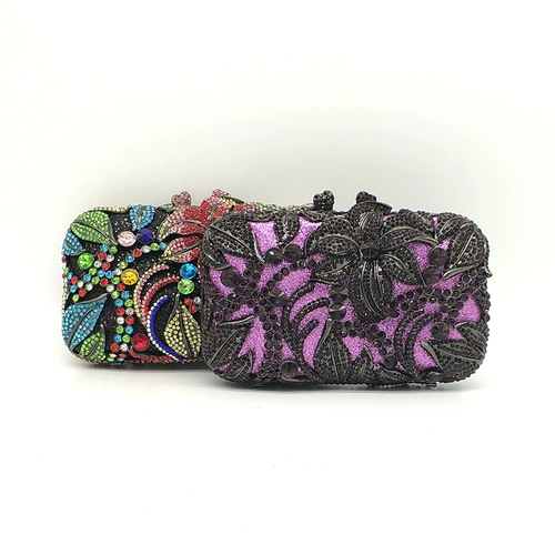 Роскошный дизайн свадебный свадебный свадебный кошельки женские бриллианты clu