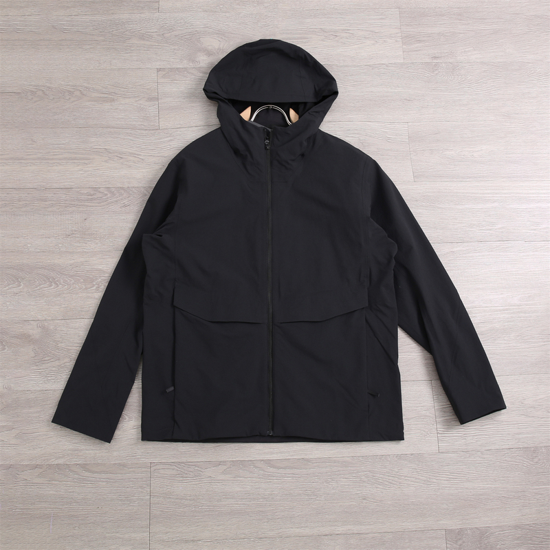 Autumn Men's Hooded Jacket Soft Shell Single-Layer Coat Casual Outdoor Windproof Water-Repellent Solid Color Thin Coat 8.28