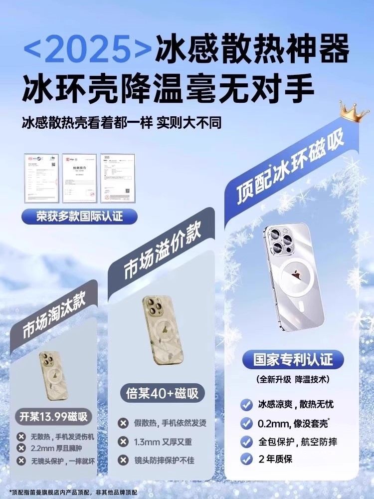 [Ice-Cooling] Diman Magnetic Phone Case for Apple 16 Pro Max, iPhone 15 Pro New Transparent Magsafe Protective Case, 17P Full Lens Coverage, Anti-Drop, High-End Feel for Men