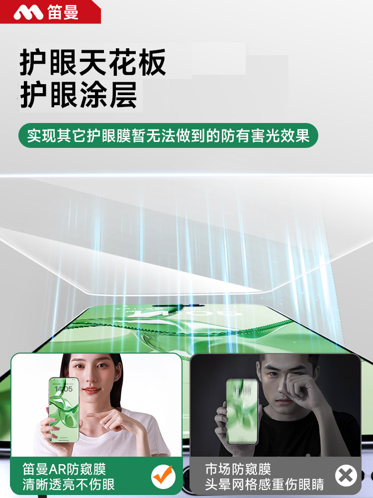 [Us Corning Ar Eye Protection] Diman Is Suitable for iPhone 17 Pro Tempered Glass Film, Apple 16 Pro Max Phone Plus Screen Protector, 15 Plus Anti-Blue Light, 14 Anti-Peeping, New Model 13