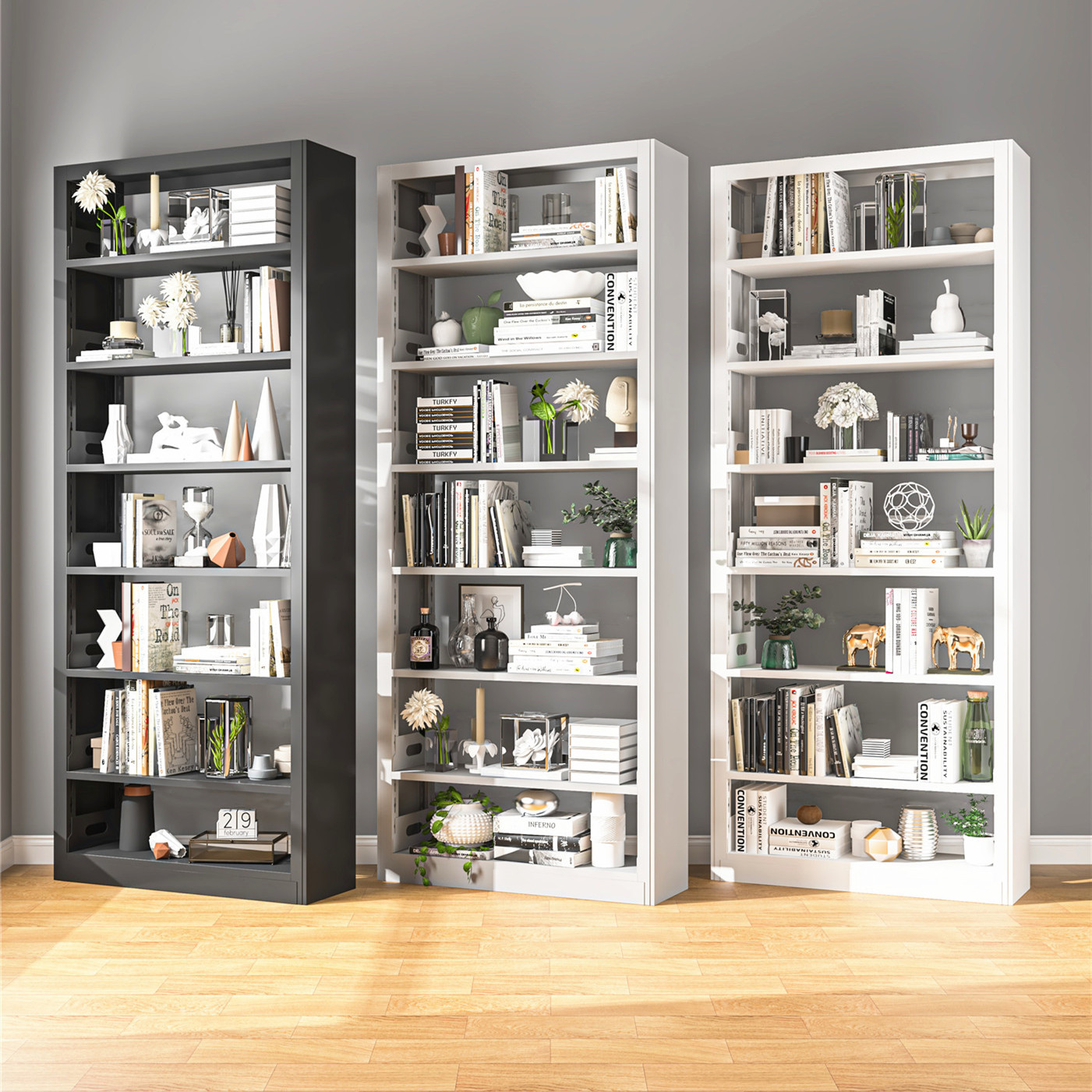 Home Books Gallery Bookshelves Steel Library Containing Racks Children's Books Room Shelves Iron Art Multi-story Books Bookcase-Taobao