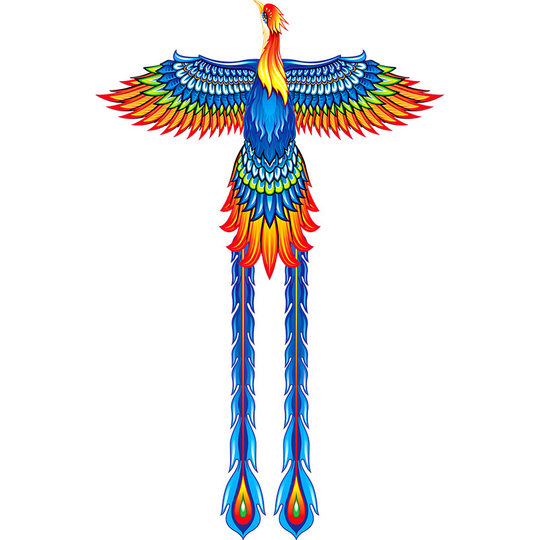 2025新款风筝网红卡通霓裳凤凰微风易飞手持线轮盘小儿童大人专用