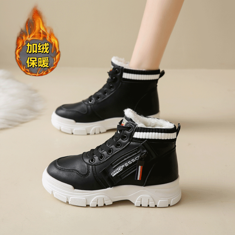 Official Genuine Leather Fleece-Lined Snow Boots for Women 2025 Winter Hot-Selling Non-Slip Warm Martin Boots Short Boots Cotton Boots for Women