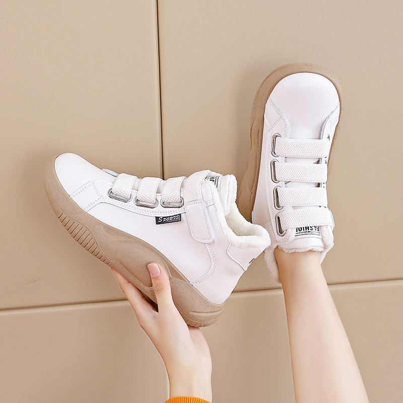 soft sole Genuine Leather Fleece-Lined Snow Boots for Women, 2025 Winter Hot-Selling Thickened Warm Large Cotton Shoes, Sports High-Top Shoes