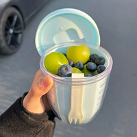 [Портативный] Soft Mist Blue + белая вилка, 600 мл