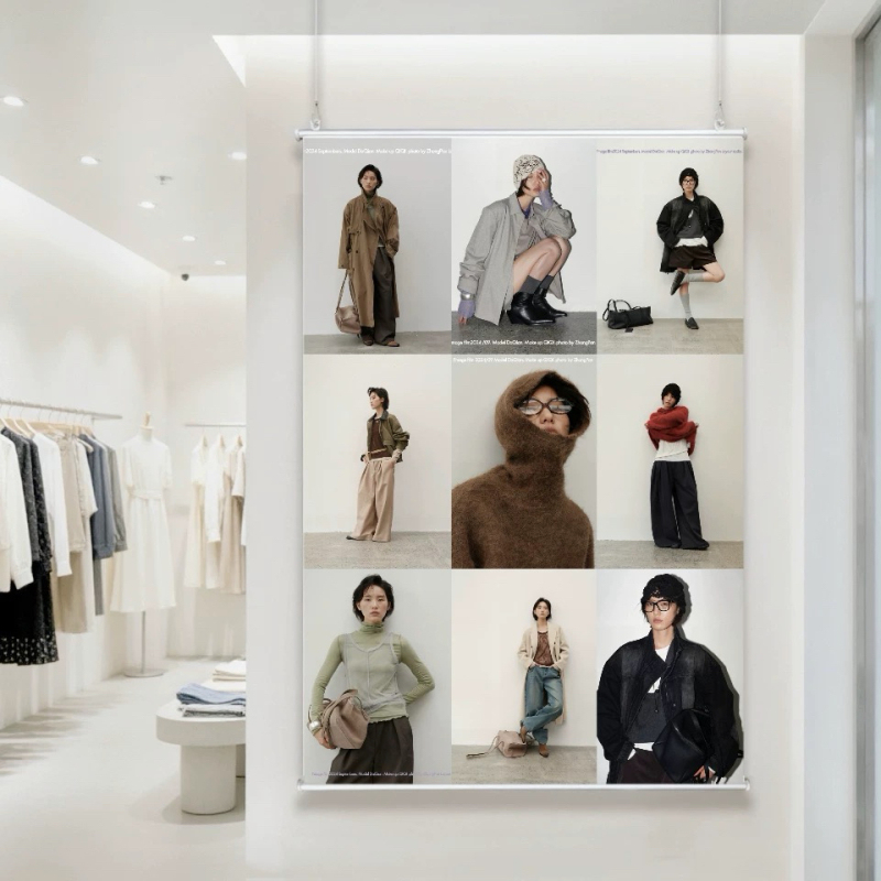 High-End Clothing Store Posters, Korean-Style Women's Clothing Scroll Paintings, Fashion Model Photos, Decorative Paintings, New Style