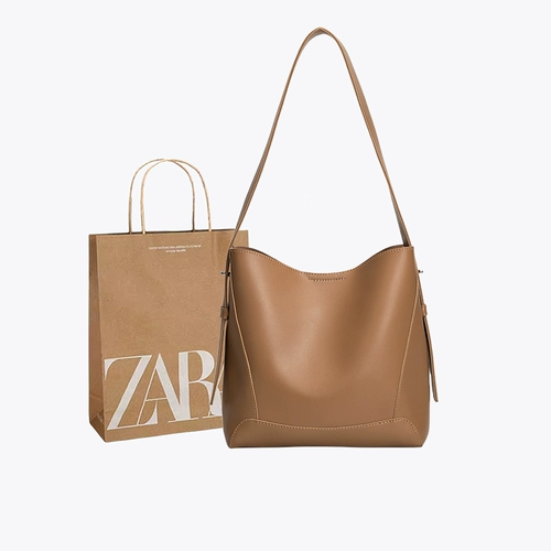 Zara, вместительная и большая сумка через плечо, сумка на одно плечо