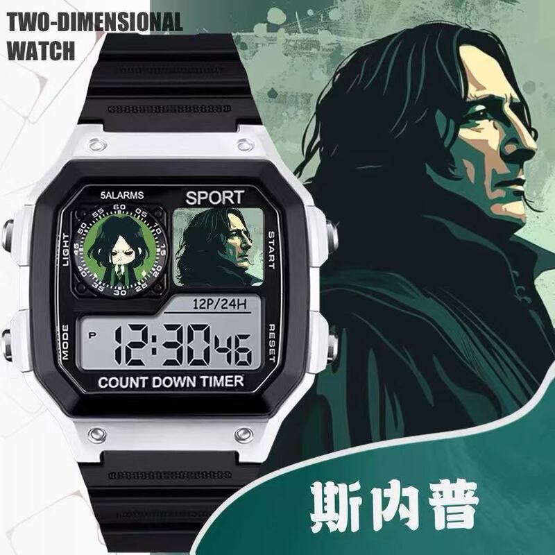 Hot-Selling Harry Potter Snape Two-Dimensional Anime Fashion Smart Sports Watch for Men and Women, High-Quality Anti-Fall Watch