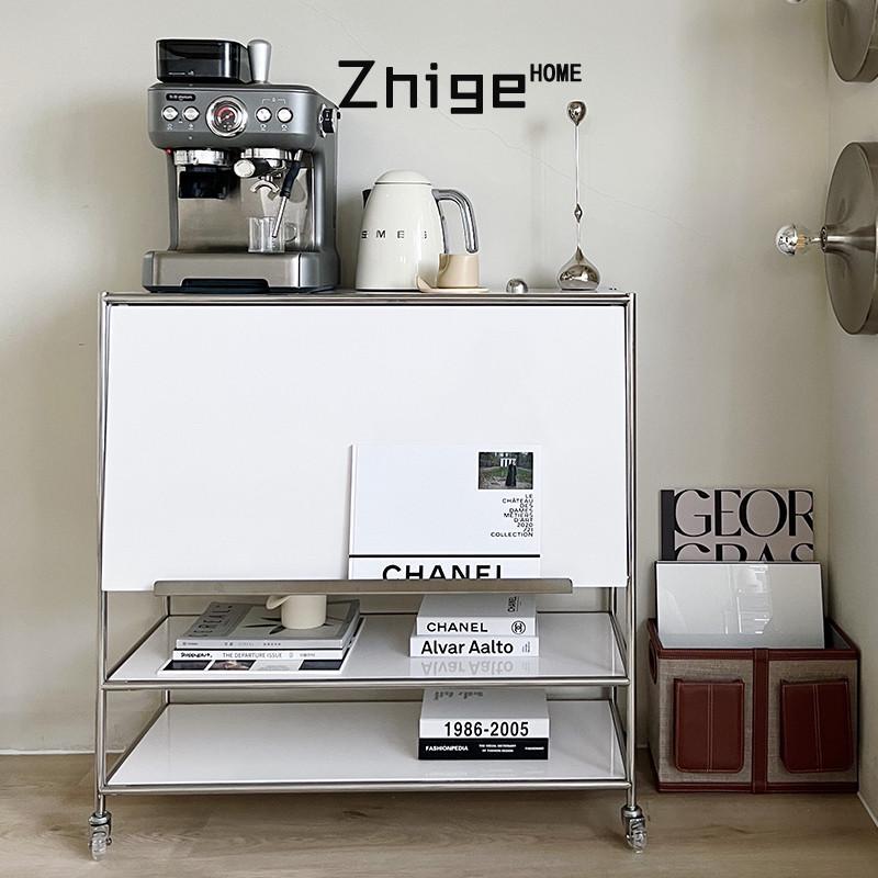 Ins-Style Stainless Steel Module Usm Nordic Home Display Rack Sideboard Drawer Cabinet with Wheels Living Room Storage