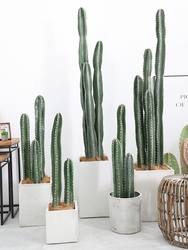Nordic simulation cactus measuring ruler potted fake green plant cactus tropical plant shop window decoration ornaments