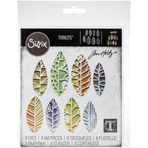 sizzix Thinlits 薄板8个装 664431Cut Out Leaves叶子Tim Holtz