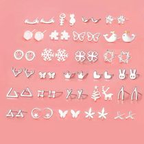 Minimalist Silver Plated Korean Mini Small Heart Butterfly S