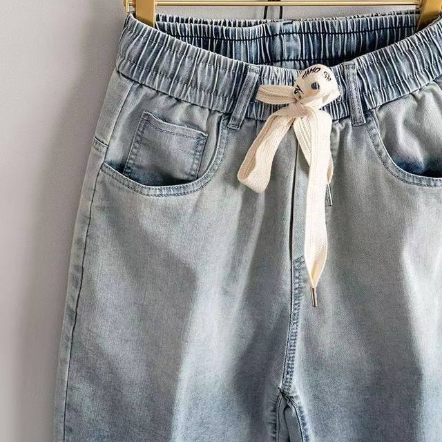 ຂະຫນາດໃຫຍ່ພິເສດ 300 Jin Thin Jeans Men's Summer New Fashion Loose Casual Pints ​​​Carrot Harem Pants 2