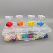 Diamond painting small box square diamond round diamond nail art rhinestone storage box DIY diamond painting divided diamond box earrings earring box