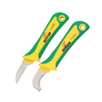 Versatile stainless steel electrician insulation old cable peeling wire peeling knife folding special steel bending edge straight blade