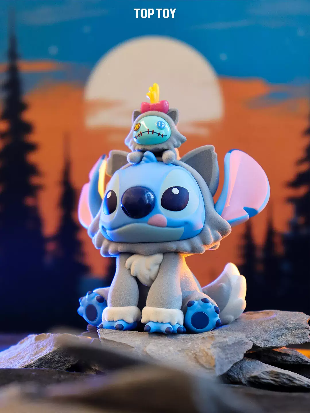 TOPTOY Disney Stitch Blind Box Summer Carnival Series Figure Stitch Cute Desktop Ornament