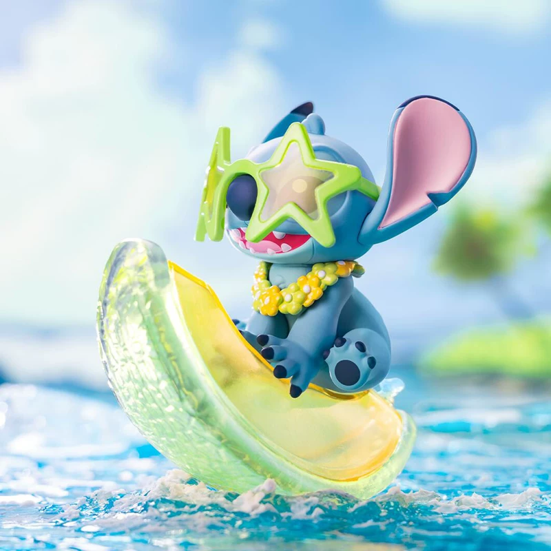 TOPTOY Disney Stitch Blind Box Summer Carnival Series Figure Stitch Cute Desktop Ornament