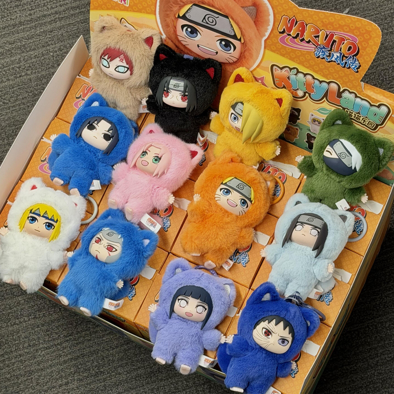 Eaki Naruto Shippuden Cat Paradise Series Plush Blind Box Pendant Trendy Naruto Merchandise Figure