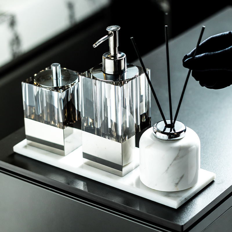 High-End Model Room Toiletries Set, Four-Piece Bathroom Set, High-End Hotel Club Bathroom Supplies Set, Decorations High-End Model Room Toiletries Set, Four-Piece Bathroom Set, High-End Hotel Club Bathroom Supplies Set, Decorations