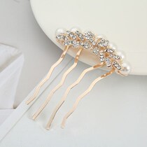 Side clip pearl hair comb insert comb plate hair headdress classical hairpin hairpin ancient imitation pearl hair insert comb plate hair