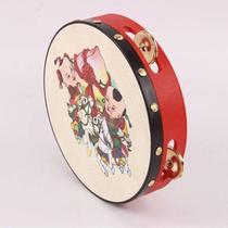 Childrens percussion instrument sheepskin money drum kindergarten teacher uses large and small tambourine plastic Xinjiang dance tambourine