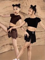2024 New Latin Dance Girls Practice Clothes National Standard Competition Performance Dance Backless Short Top Tassel Skirt Suit