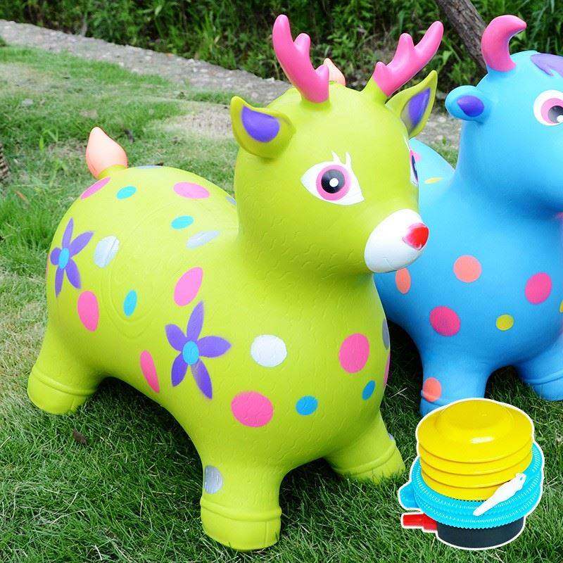 Toy horse riding children can ride horse horse riding horse plastic inflatable jump horse plastic rubber horse