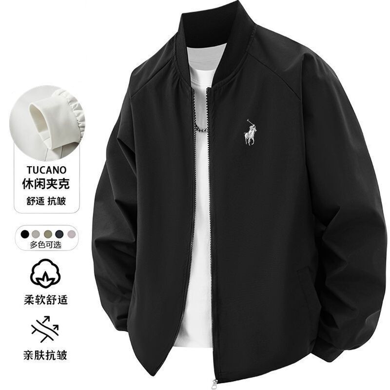 American Style Spring and Autumn New Jacket for Men, Loose Solid Color Versatile Couple's Jacket, Baseball Jacket, Top Jacket for Men American Style Spring and Autumn New Jacket for Men, Loose Solid Color Versatile Couple's Jacket, Baseball Jacket, Top Jacket for Men