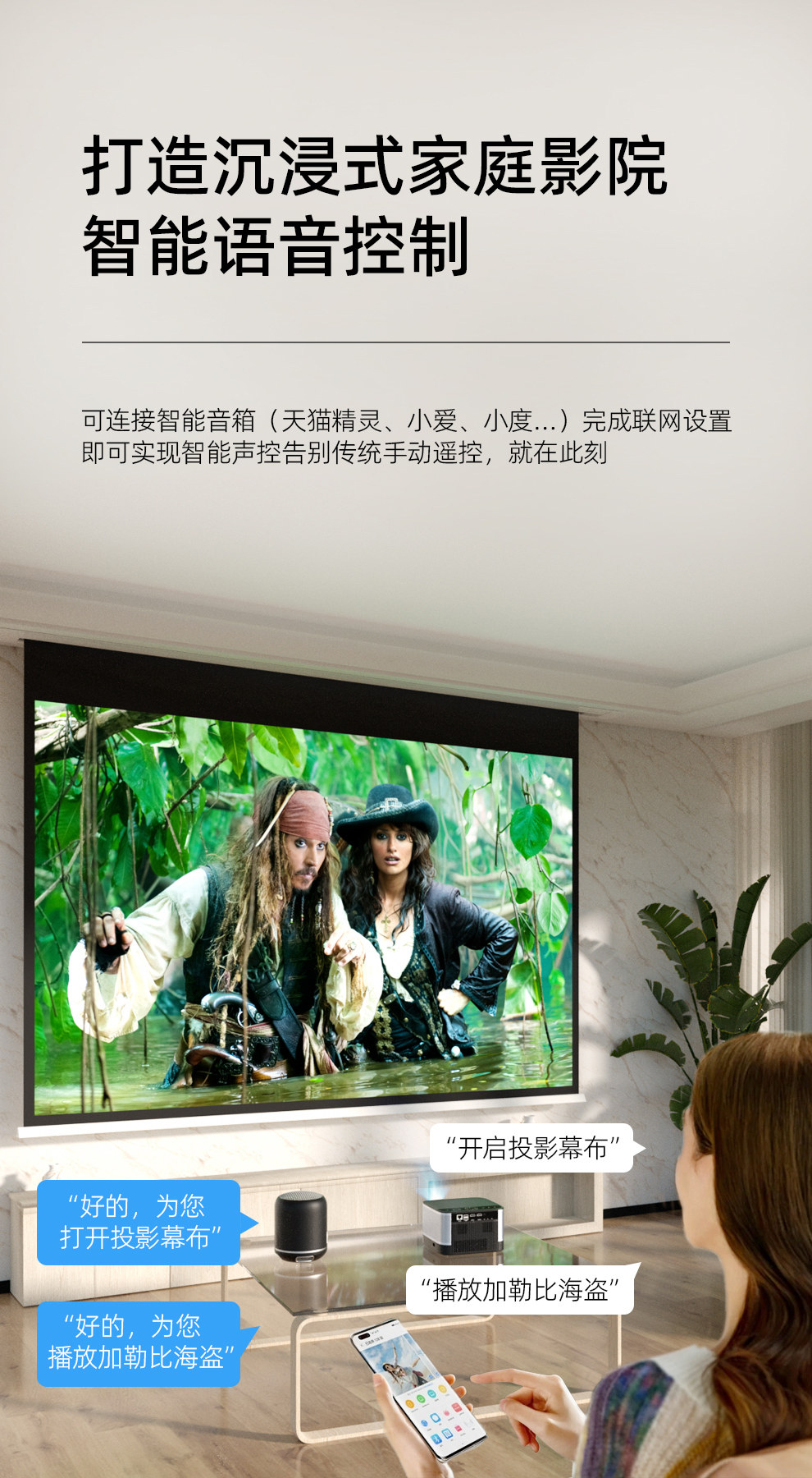Экран для проектора jmjg投影仪幕布电动天花投影幕布【智能语音】家用投影高清抗光幕室内隐藏嵌入式天花幕语音遥控升降投影布幕