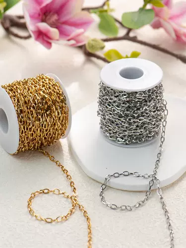 Ювелирные изделия Dongxia, титановая сталь, полированная и гальванизированная овальная сталь, стальная квадратная проволока из золота 18 карат, покрытая в печи, свободная сталь