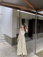 Оригинальная конопляная конопляная талия с плиткой плиссированные конопля